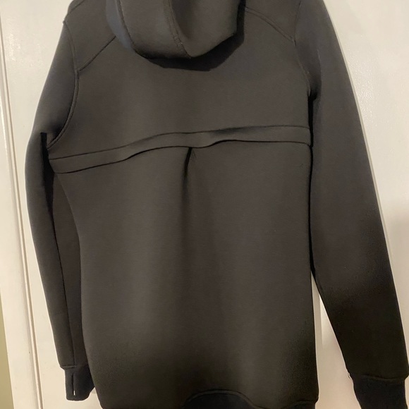 Large black long jacket hoodie basic black warm squishy pockets women’s coat - Picture 10 of 11